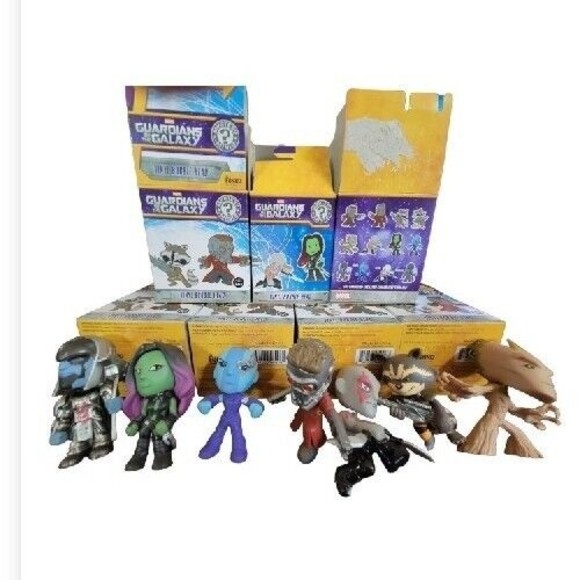 FUNKO POP FULL SET GUARDIANS OF THE GALAXY BOBBLE HEAD  7 FIGURES NEW OPEN BOX - Picture 1 of 14